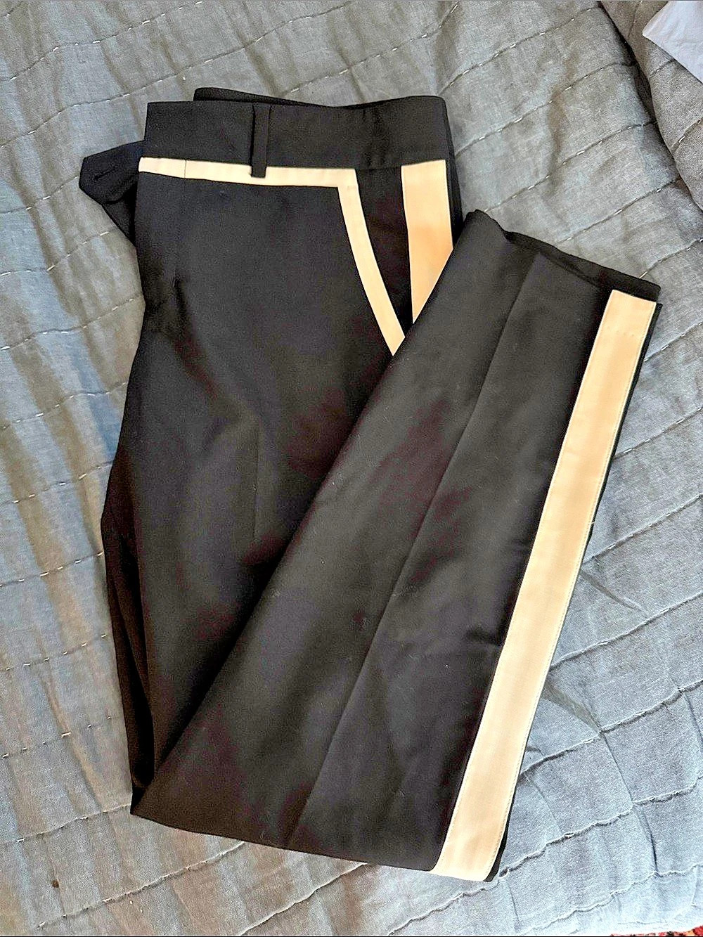 Vince tuxedo-stripe trousers size 6